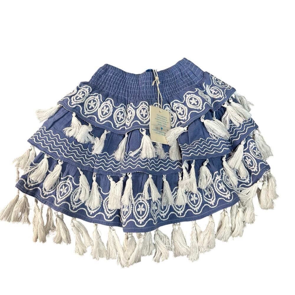 MER ST. BARTH Girls' Louisa Skirt Size 4Y In Blue